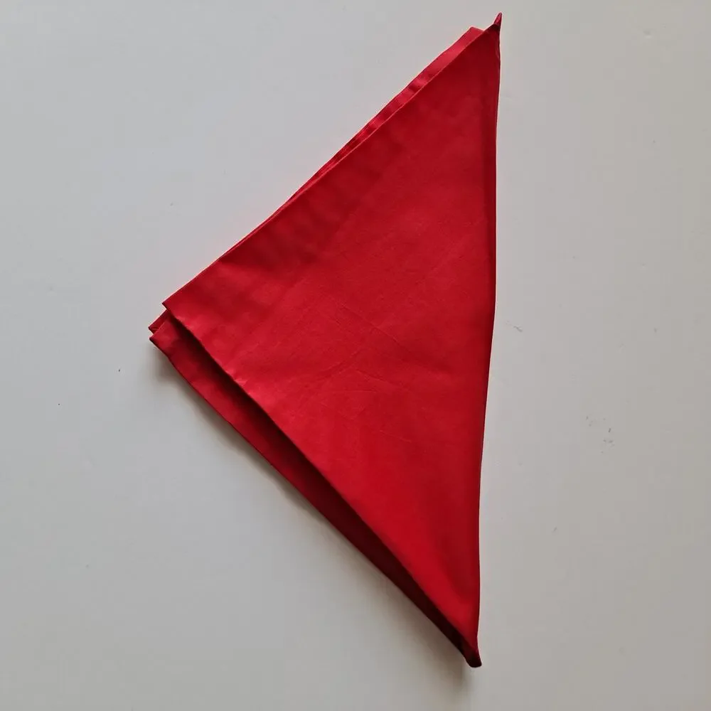 Jim Thompson 100% Cotton Solid Red Square Dinner Table Napkin Made in Thailand